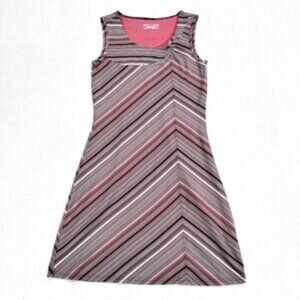 Royal Robbins Striped Dress Size Small Sleeveless Mini Sundress Hiking Outdoor